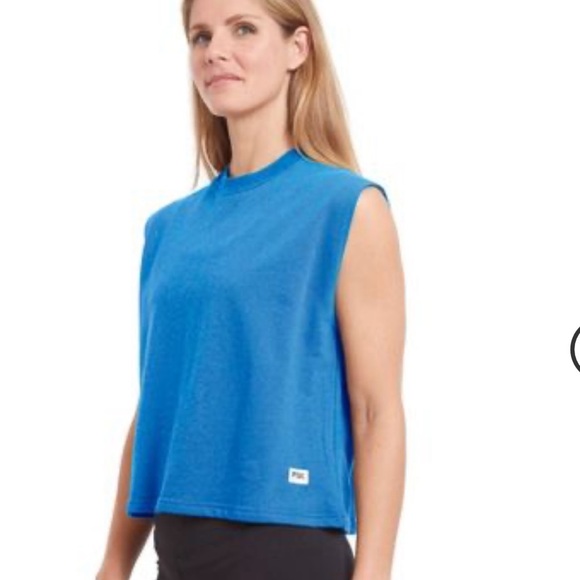 PSK COLLECTIVE women’s French Terry sleeveless sweatshirt T activewear blue XXL - Picture 2 of 13